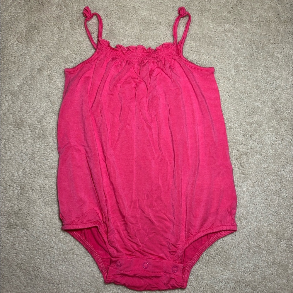 Posh Peanut fuchsia Pink Baby Bubble Romper - size 2T - Picture 1 of 5